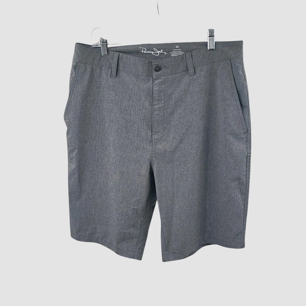 Panama Jack Hybrid Chino Short Men's 34 Heathered Grey Stretch Quick Drying